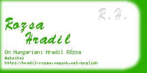rozsa hradil business card